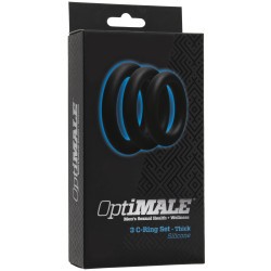 Optimale Lot de 3 Anneaux Silicone 10mm Noirs